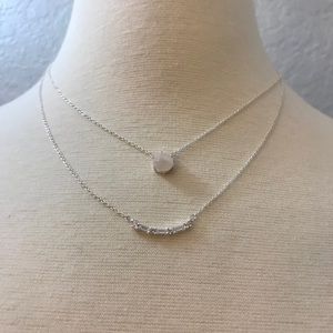 Rhode & Co. Genuine stone rose quartz necklace.